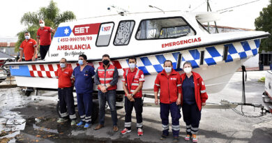 El Municipio incorporó una nueva lancha ambulancia al Sistema de Emergencias de Tigre