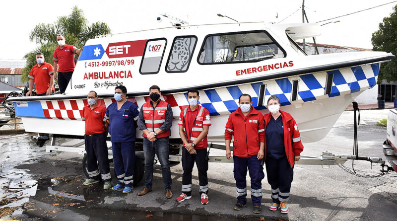 El Municipio incorporó una nueva lancha ambulancia al Sistema de Emergencias de Tigre