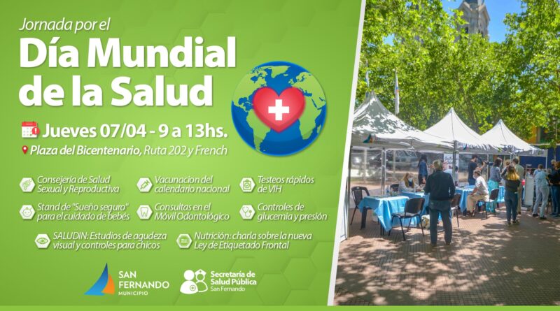 Este jueves, San Fernando realizará controles médicos y charlas por el “Día Mundial de la Salud”