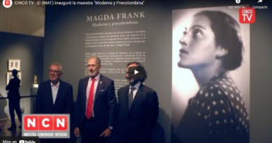 Julio Zamora acompañó la inauguración de la muestra "Moderna y Precolombina" de Magda Frank en el Museo de Arte Tigre