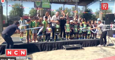 Julio Zamora inauguró la remodelación de la cancha de fútbol de la Sociedad de Fomento "Los Amigos" de Los Tábanos