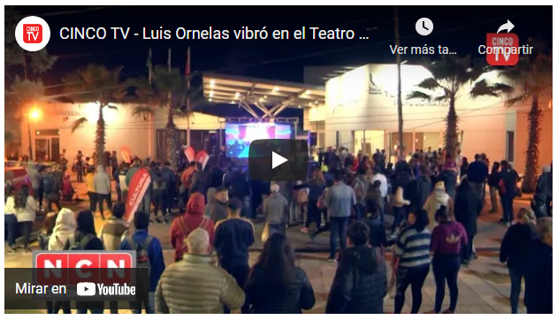 Luis Ornelas vibró en el Teatro Municipal Pepe Soriano para el disfrute de centenartes de vecinos y vecinas de Tigre