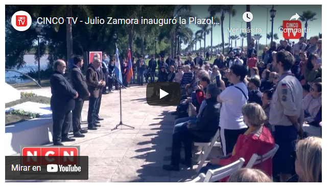 Julio Zamora inauguró la Plazoleta Armenia y el Monumento "Nomeolvides"