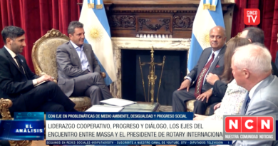 Encuentro entre Massa y el Presidente de Rotary Internacional
