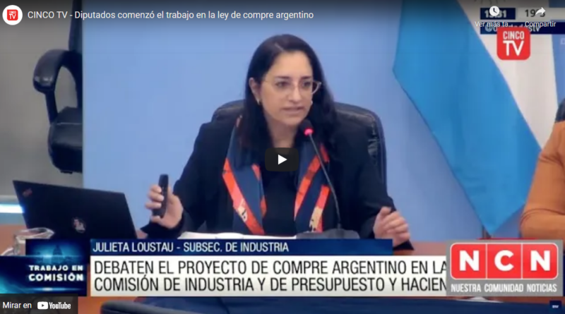 Diputados comenzó el trabajo en la ley de compre argentino