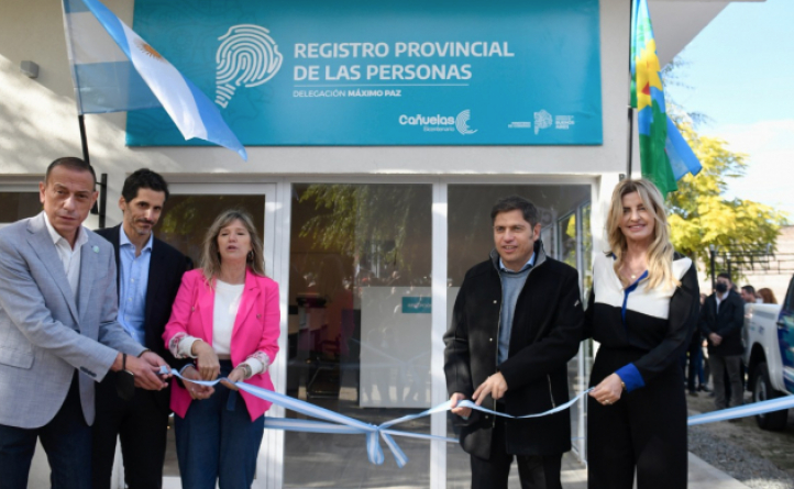 Kicillof inauguró una sede del Registro Provincial de las Personas en Máximo Paz