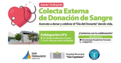 Doná sangre en San Fernando: el jueves se hará una colecta por el Día del Donante