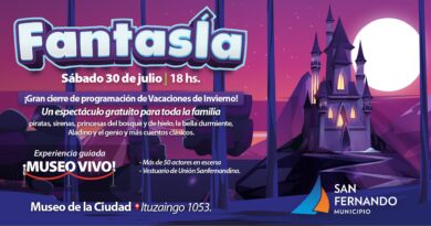 Este sábado: “Fantasía” con un museo vivo en San Fernando para cerrar las vacaciones de invierno