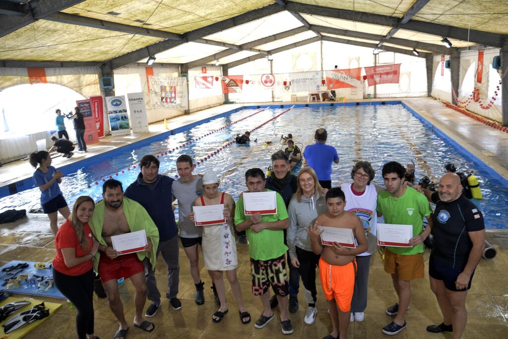  El Municipio de Tigre realizó una jornada de buceo para personas con discapacidad