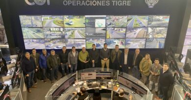 Funcionarios de La Matanza visitaron el COT y elogiaron el modelo de seguridad del Municipio de Tigre