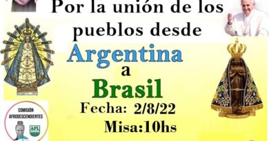 Peregrinación Fratelli Tutti por la unión de los pueblos desde Argentina a Brasil
