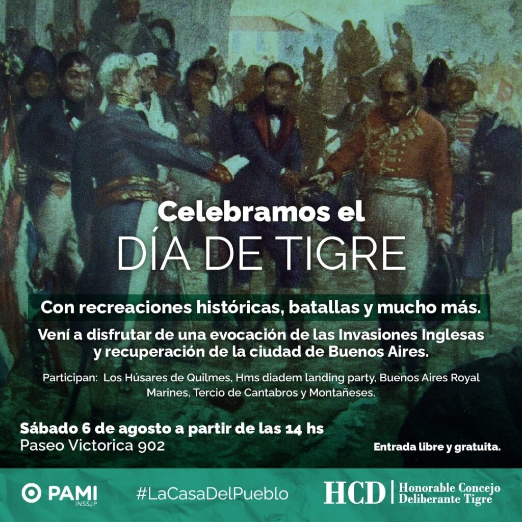 El día de Tigre se celebrará en el Concejo Deliberante con recreacioncitas históricos