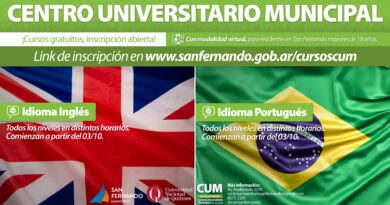 Nuevos cursos virtuales de Inglés y Portugués en el Centro Universitario Municipal