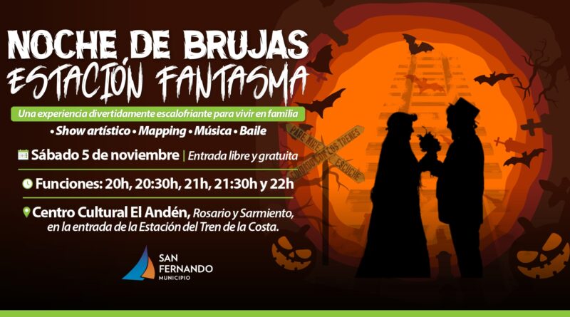 San Fernando festejará Noche de Brujas el sábado en el Centro Cultural “El Andén”