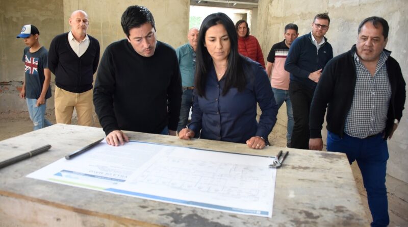 Noe Correa y Leo Nardini supervisaron el avance de obra del nuevo Jardín de Infantes N° 931, en Villa de Mayo