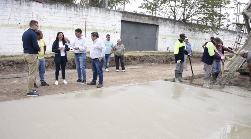 Noe Correa visitó la obra de la calle Cangallo