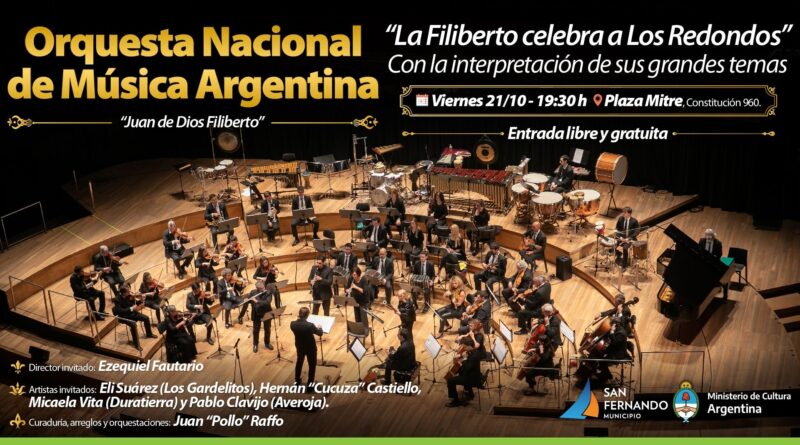 Viernes: la Orquesta “Juan de Dios Filiberto” hará un homenaje a “Los Redondos” en San Fernando