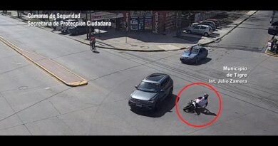Benavídez: impactó contra un vehículo y fue asistido rápidamente por el Sistema de Protección Ciudadana de Tigre