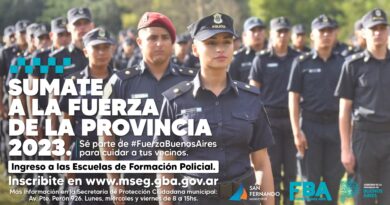 La Policía de la Provincia convoca a vecinos de San Fernando a ingresar en 2023 a sus Escuelas de Formación