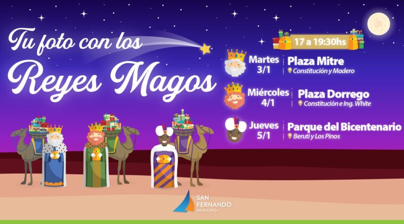 Los Reyes Magos vuelven a San Fernando para sacarse fotos gratuitas con las familias