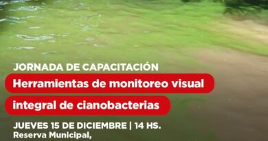 El Municipio invita a vecinos y vecinas a participar de la capacitación sobre herramientas de monitoreo de cianobacterias
