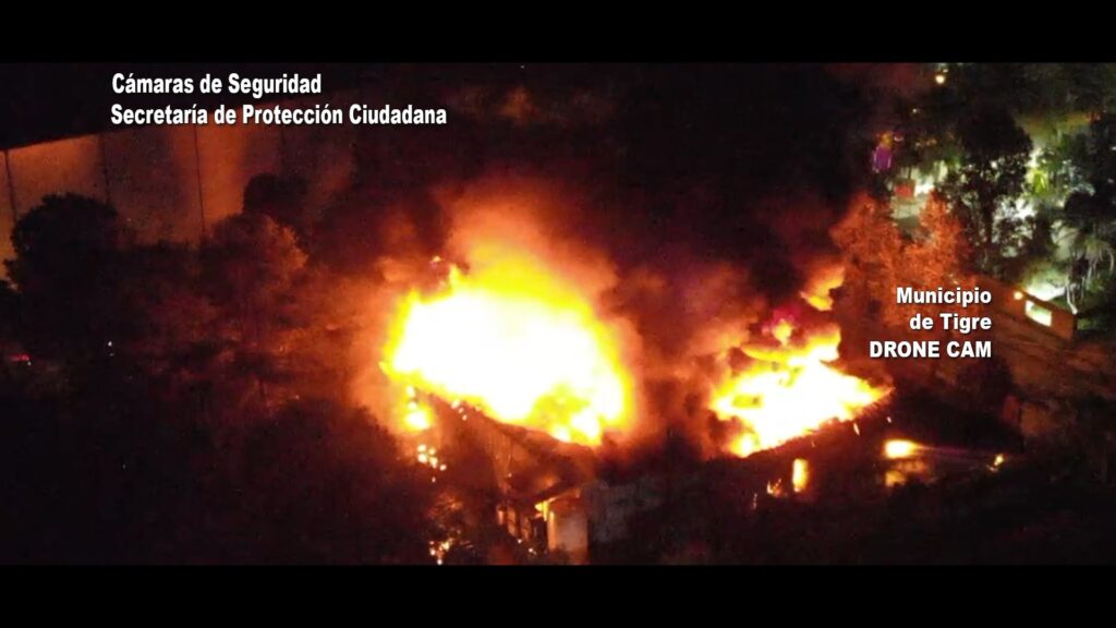 El Sistema de Protección Ciudadana de Tigre logró controlar un incendio en una fábrica de productos químicos
