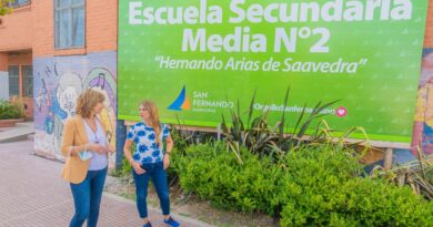 Avanza la obra de renovación de la Escuela "Hernando Arias", en el barrio Fate de San Fernando