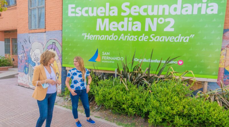 Avanza la obra de renovación de la Escuela "Hernando Arias", en el barrio Fate de San Fernando