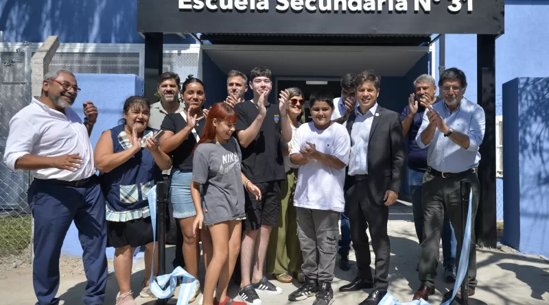 Kicillof inauguró el nuevo edificio de la Escuela Secundaria N°31 de Pilar
