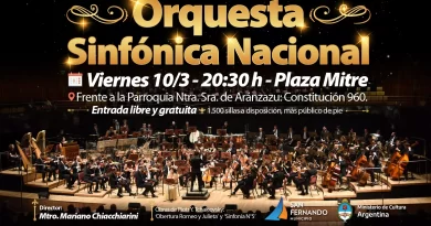 El viernes, la Orquesta Sinfónica Nacional vuelve con una gran función gratuita en San Fernando
