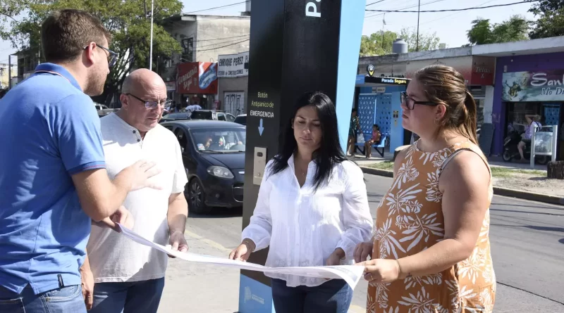 Noe Correa visitó un nuevo punto de “Paradas Seguras” en la ciudad de Ing. Pablo Nogués